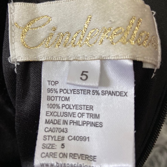 Cinderella Black and Silver Formal Dress - Picture 5 of 6